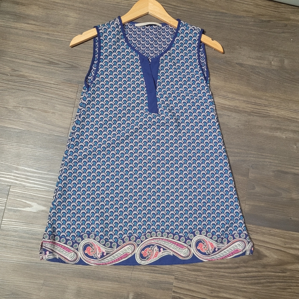 41 Hawthorne WOMENS Beckett Paisley Print Blouse SIZE S Teal Green Sleeveless